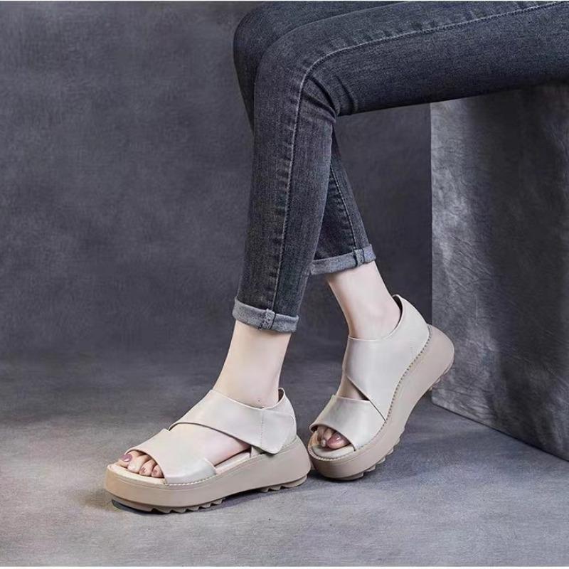 Nouvelles sandales à plateforme et velcro pour femmes