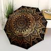 1 Stück Goldenes Mandala Automatischer Regenschirm - 8-Speichen Faltbares Design, Outdoor-Abenteuer und Familienfeiern yy250829024