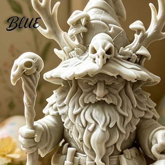 DIY Hand-coloring Decoration Kit Dwarf Wizard Figurine, 3D Printed Fantasy Mage Statue, Forest Sorcerer Decor Creative Hand-painting Craft for