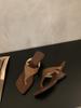 French Niche Design Slope Heel Flip-flops Shoes Women's Outer Wear 2025 Summer New Silver High-heeled Sandals