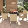Day and Night - Day and Night 5-piece Garden Furniture Set with Beige Synthetic Rattan Cushions