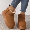 Fashion Autumn Winter Short Snow Boots for Women Solid Color Thicken Warm Cotton Shoes Woman Thick Bottom Non Slip Platform Botas Mujer