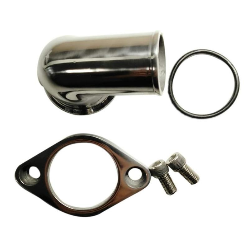 15°/45°/90° Swivel Polished Water Neck Thermostat Housing for Chevrolet SBC BBC 283 302 305 327 350 383 396 427 454 502 Silver