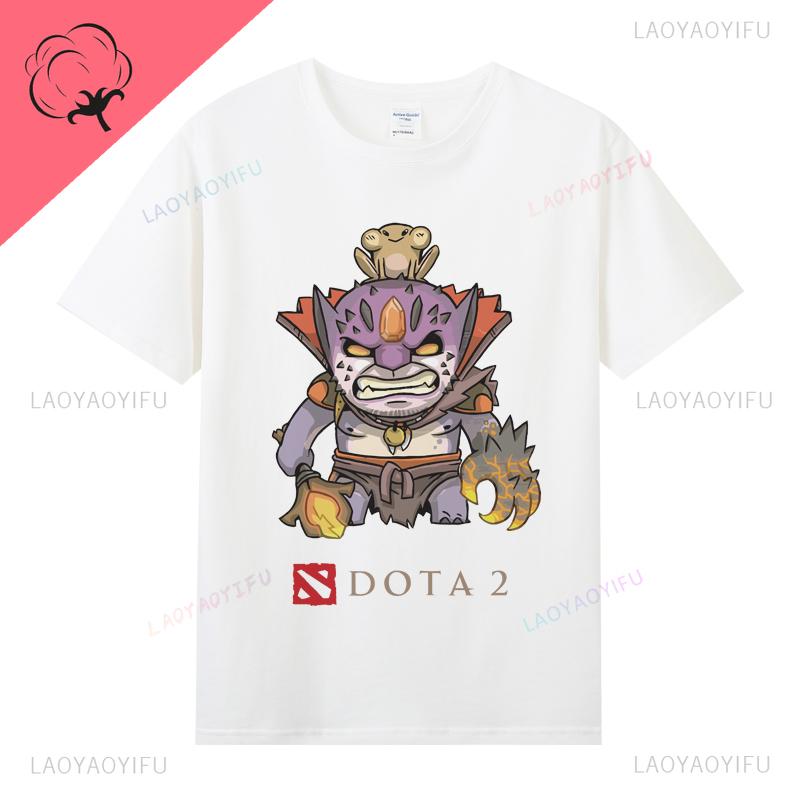 DOTA 2 Camiseta Famous Game TShirt Ropa Hombre 100 Cotton Crewneck Casual Classic Gamer Lover Gifts Tops Graphic T Shirts