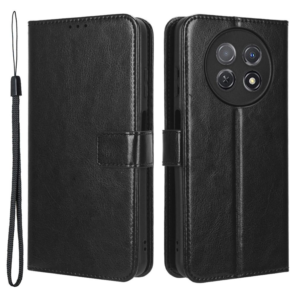 For Huawei nova Y91 4G/Enjoy 60X Crazy Horse Texture Flip Phone Case Stand Wallet PU Leather Phone Cover