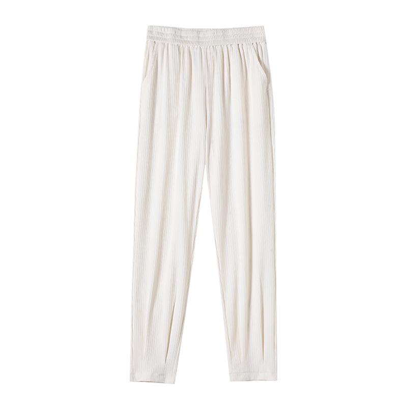 2024 New Women's Ice Silk Nine-Point Summer Harem Pants