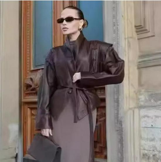 Retro Leather Jacket for Women - European & American Street Style Autumn/Winter Collection