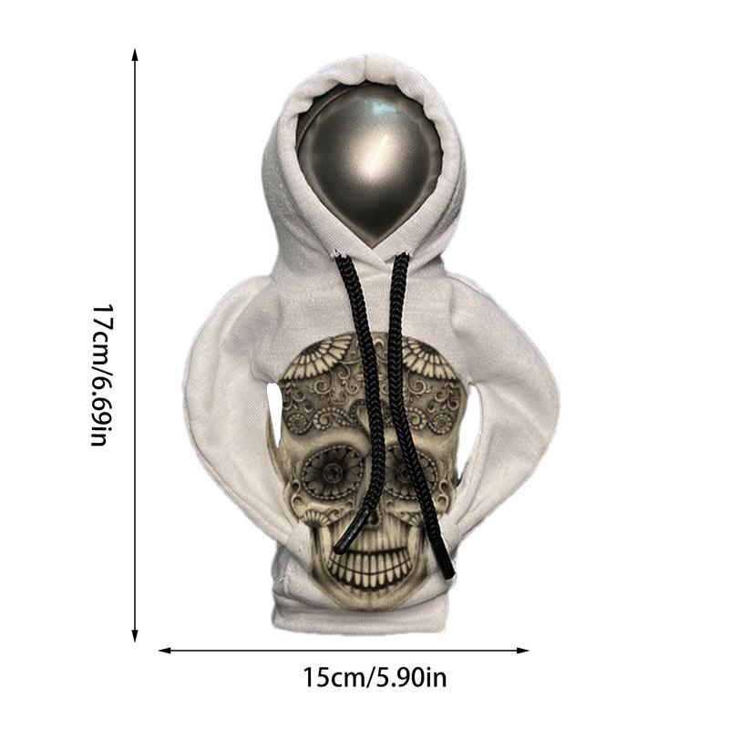 Halloween Skull Lever Change Knob Hoodie Car Gear Shift Collar Auto Interior Styling Hoodies Knob Cover Novelty Auto Accessories