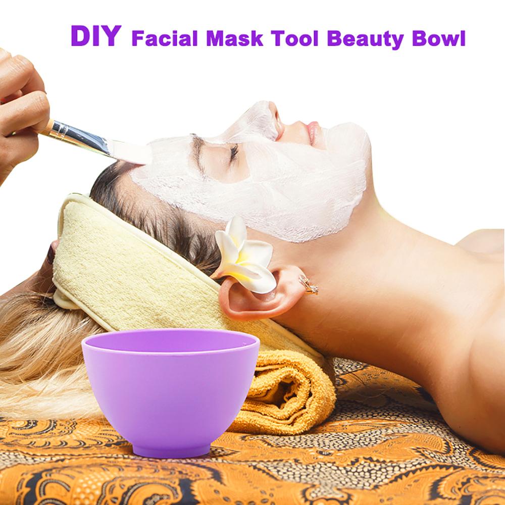 1Pc 2Size 6Colour Soft Silicone Facial Mask Bowl DIY Essential Oil Skincare Tools Easy To Clean And Durable Self-Made Beauty