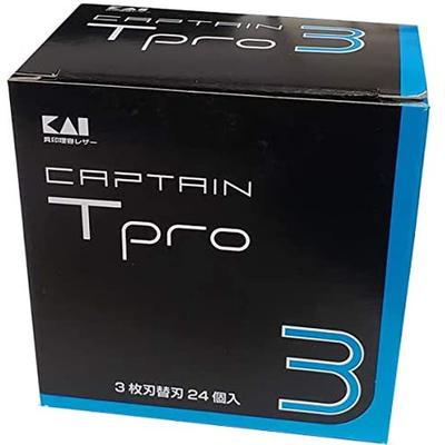 Kai Captain Replacement Replacement Pack of 24 T-Pro Blades, 3-Blade Blades,