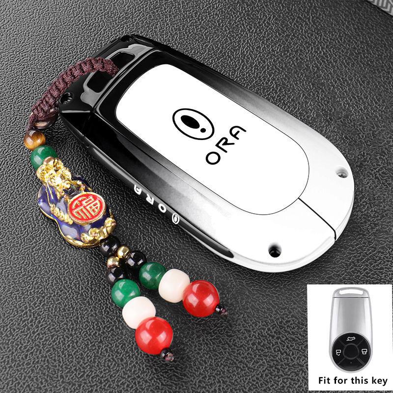 Zinc Alloy Key Fob for GWM HAVAL H6 M6 Great wall ORA R1 R2 Good White Cat IQ GT Lightning Ballet Cat Remote Case Cover Shell