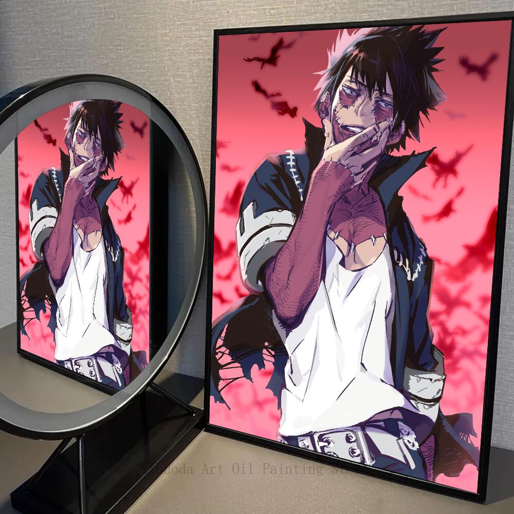 1PC My Hero Academia Dabi Poster Self-adhesive Art Waterproof Paper Sticker Coffee House Bar Room Wall Decor