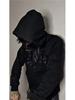 Unisex Dark Zipper Hoodie: Hot Drill Embroidery, Loose Fit, High Street Style