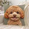1Pc Contemporary Poodle Cushion Covers Chair Living Room Pillowcase Cozy Zipper Sofa Pillow Covers Bedroom Indoor H Ome Decor