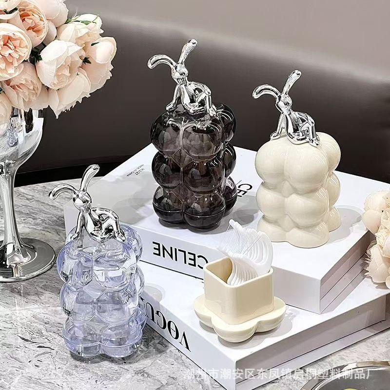 High-value Marshmallow Cotton Swab Holder, Household Living Room Decoration Ornament, Toothpick Storage Box.