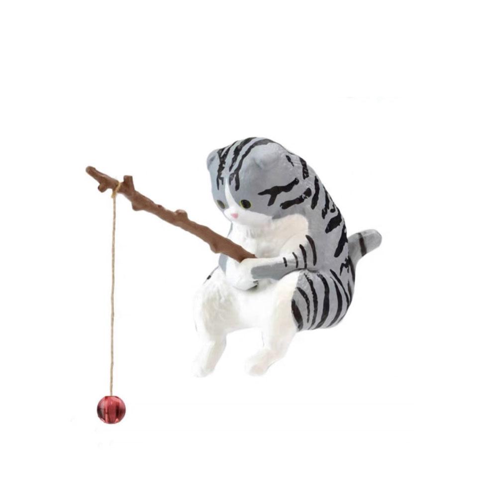 Fishing Cat Aquariums Decorations Fish Tank Hangable Landscape Aquarium Cat Fishing Ornament Home Aquarium Decor