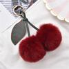 Cherry Keychain Bag Pendant Bag Accessory Plush Texture Key Holder Key Ornament Suitable for Gifting and Daily Use