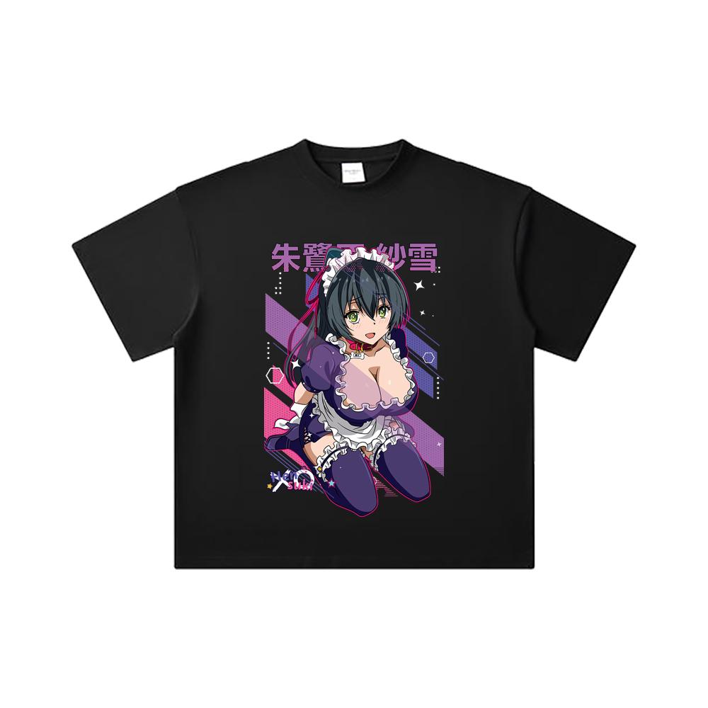 260 GSM Double Yarn 32 Count 100% Cotton Hensuki V1 Sayuki Print Unisex Heavy Cotton T Shirt
