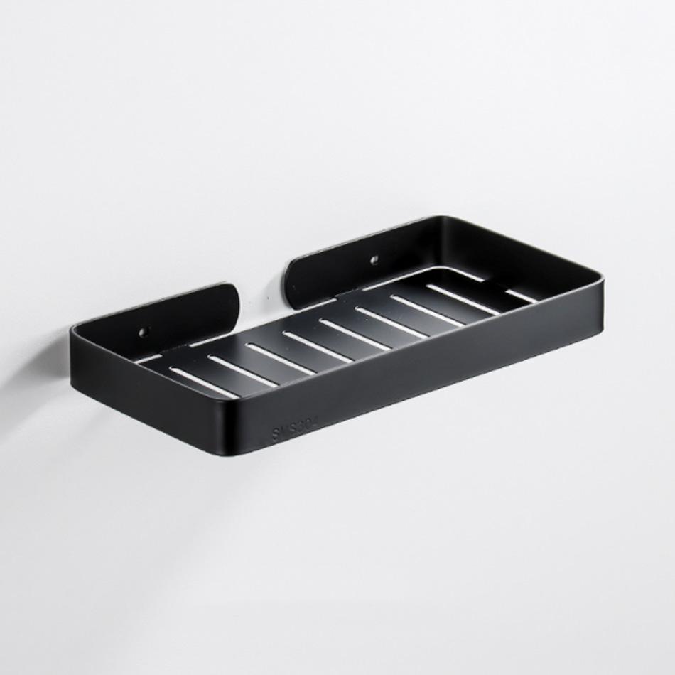 304 Roestvrij Staal Zeepbakje Zwart Zilver Geborsteld Roségoud Wit Opbergrek Douche Zeepschaal Plank voor Keuken Toilet Badkamer