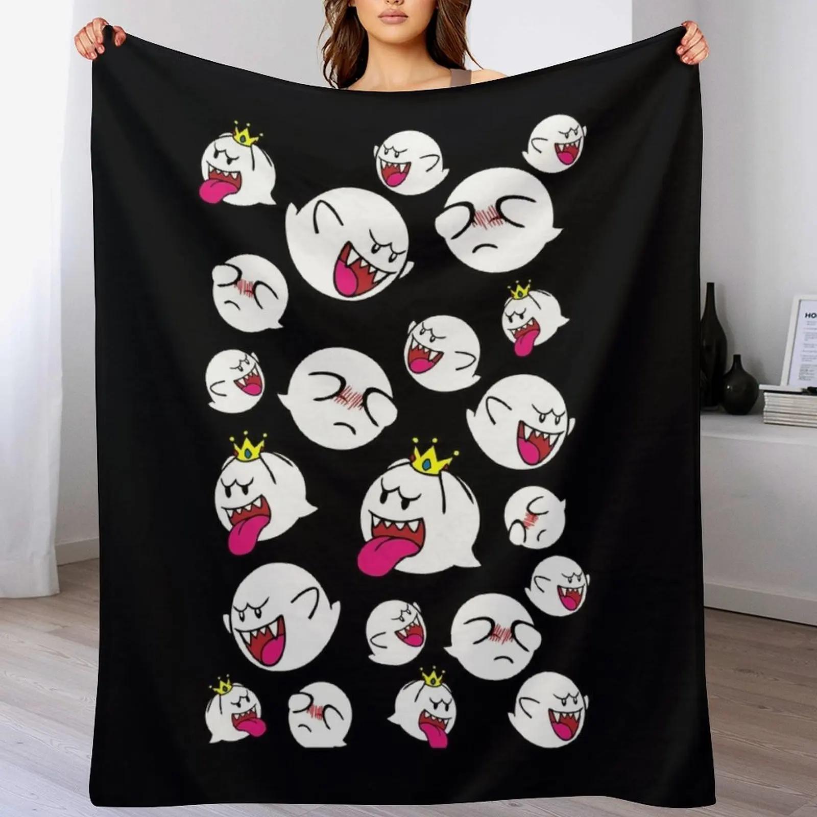 King Boo Swarm Throw Blanket  Soft Cute and Cozy for Moving Sleeping or Lounging 80x120cm(31x47inch)