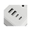 Regleta - ORBEGOZO - EN 3100 - 3 Tomas - 2 USB - 2 USB-C - 1.4m - Blanca