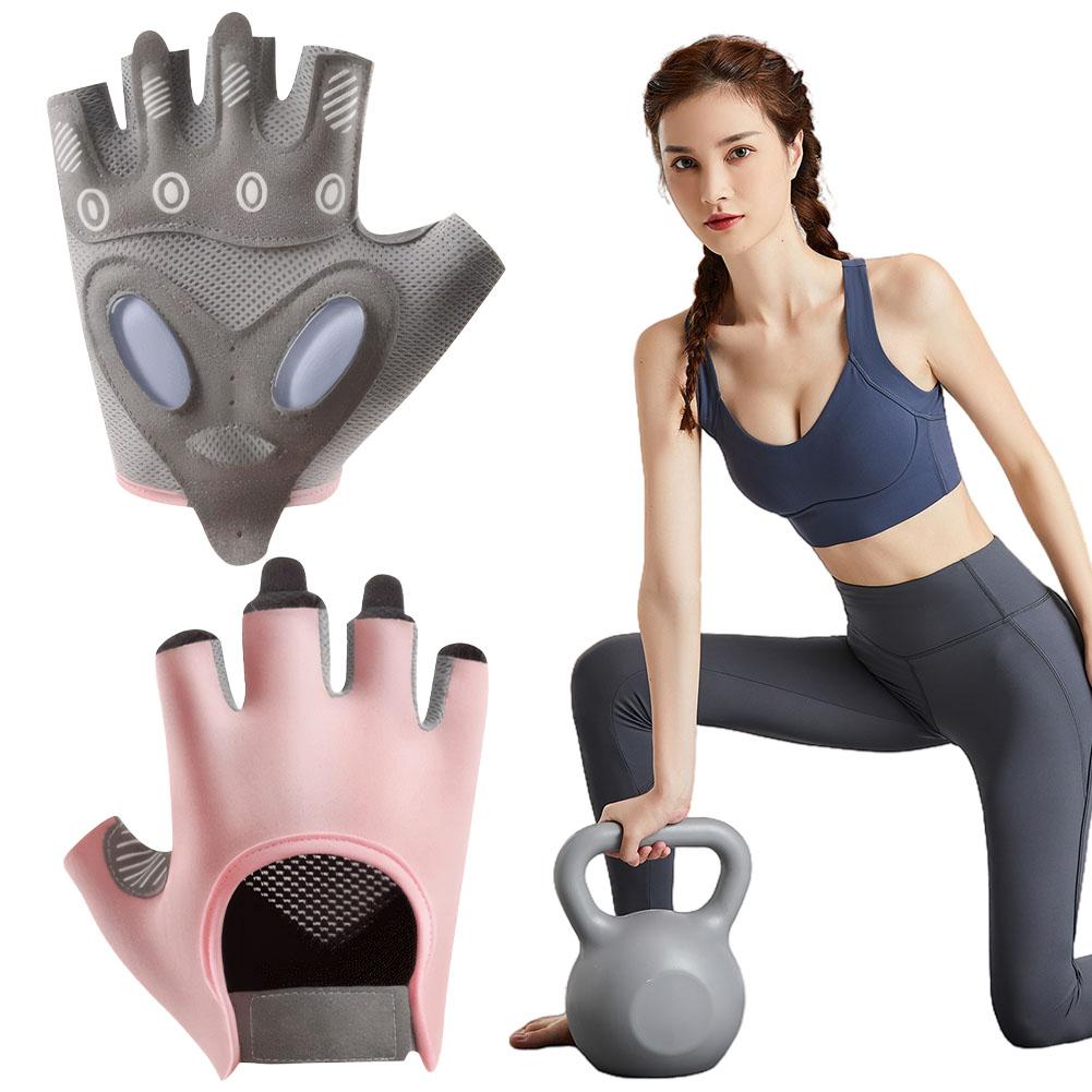 Half Finger Gloves Breathable Exercise Gloves Liquid Silicone Weight Lifting Gloves for Women for Weightlifting Fitness Training