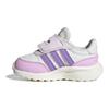 Adidas Neo Run 70S Soft Sole Comfortable Non-Slip Wear-Resistant Low-Top Walking Shoes Baby Shoes White Pink ID1155