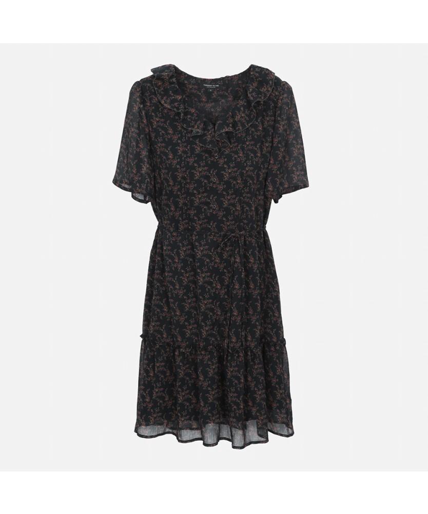 THURSDAY ISLAND Flower Pattern A-Line Midi Dress_T254Mop250W