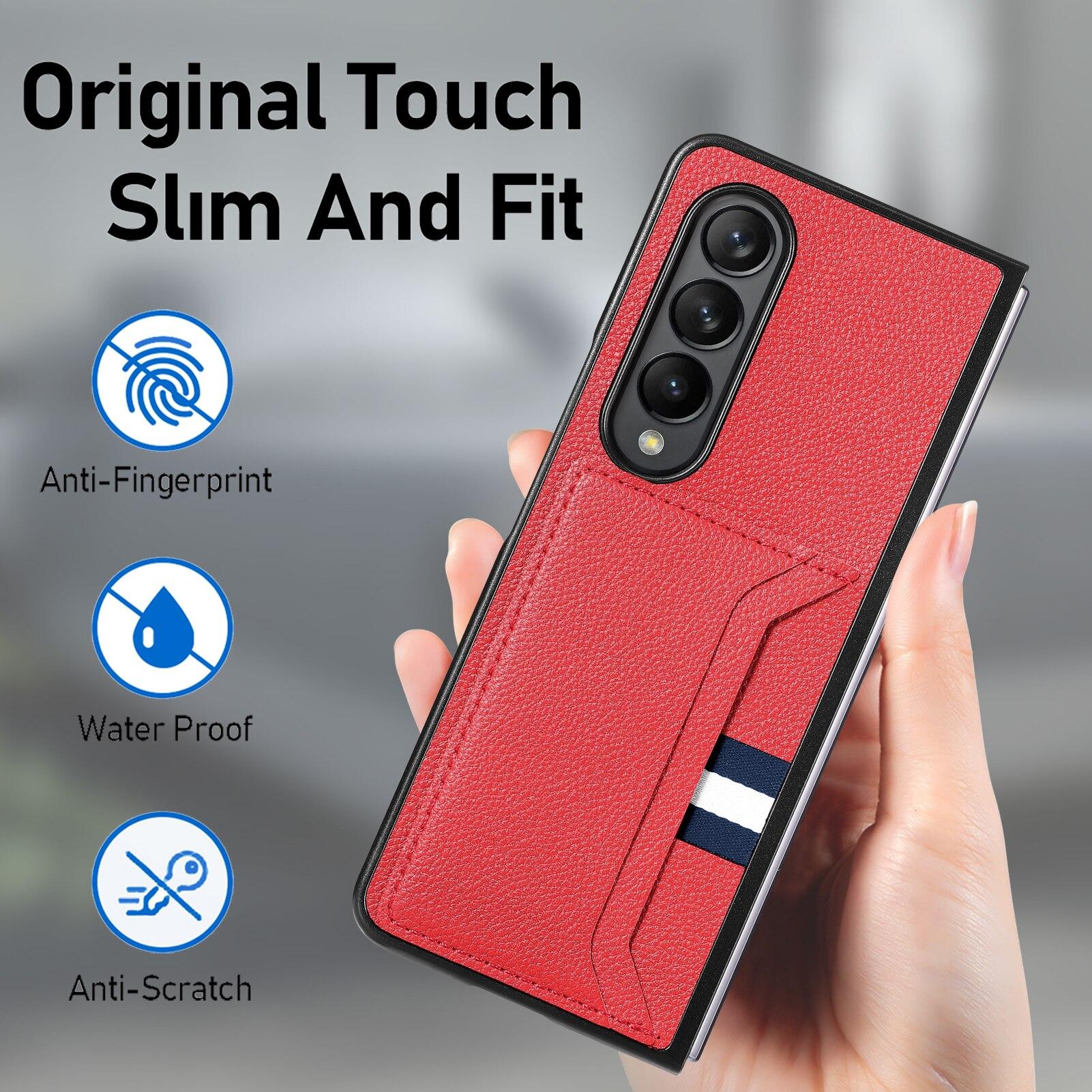 

Card Pocket Leather Cell Phone Bag Case for Samsung Galaxy Z Fold4 Fold 4 5G Fold3 Fold2 Fold 3 2 Zfold4 Ultra Thin Coque Cases