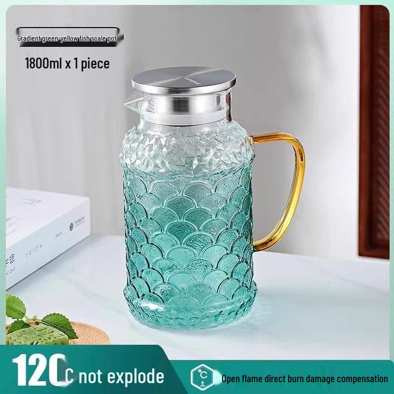 ZISIZ Heat-Resistant Glass Cold Water Kettle