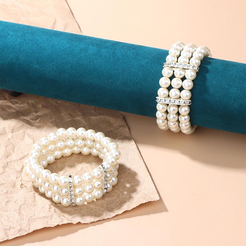 Elastic Multi-layer Bead Bracelet, Women's Exclusive Jewelry, Exquisite and Textured Daily Commuting Bracelet Item.