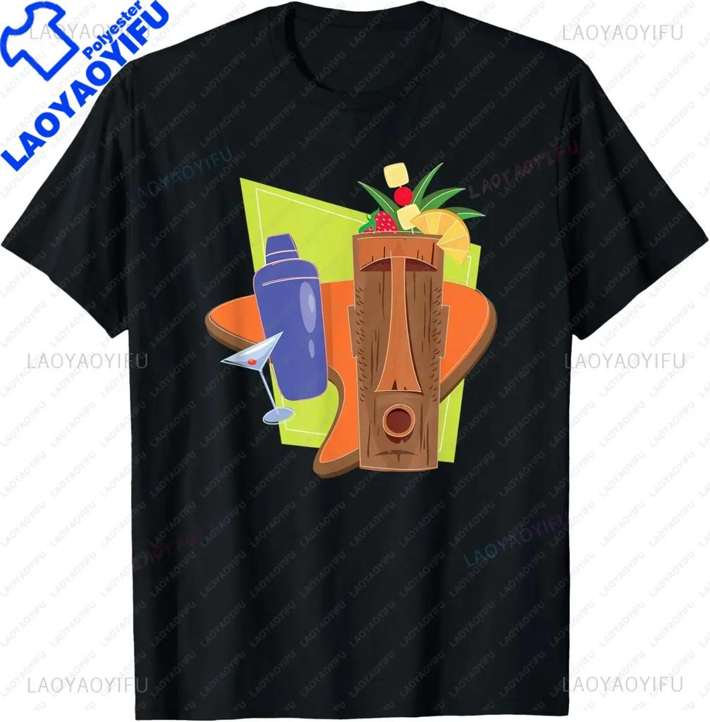 2026 New Fashion Tiki Bartender Kahuna Tropical Drinks Cocktails Luao Party Unisex TShirt Tiki Graphic T Shirts Tops Streetwear