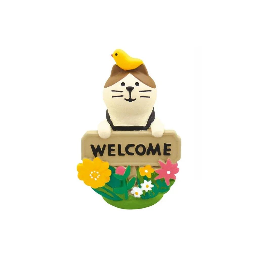 Spring Garden Farm Series Zakka Figurine Decoration Japanese Photo Props Miniature Resin Gift INS Cat Collection Small Ornaments