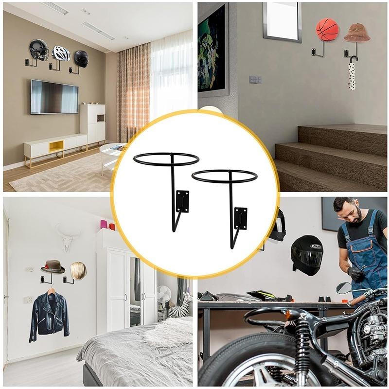 Iron Wall Mounted Display Rack Sturdy Frame Easy Setup Perfect For Retail Home Garage Ball Storage