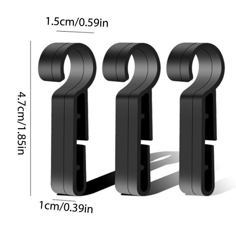 5/10Pcs Plastic Helmet Clips Attachment Head Light Clamps Black Set Headlamp Hard Hat Safety Cap Hook Outdoor Tools