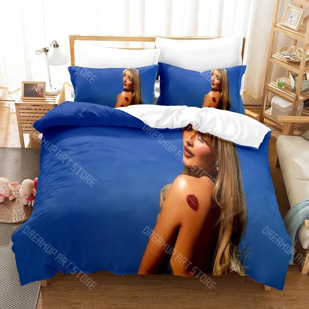3D-Druck Sabrina Carpenter Bettwäsche-Set Einzelbett Doppelbett Vollgröße Queen-Size King-Size Bettwäsche-Set für Erwachsene Kinder Schlafzimmer Bettbezug-Sets