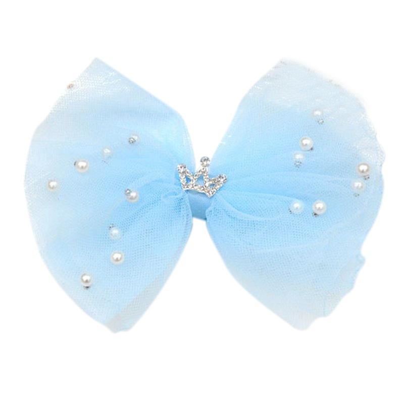 Children's Hairpin Lace Bowknot Kids Hairpins Hair Clip Beads Crown Decoration Sweet Kids Headwear