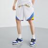 Anta Basketball Series Logo Striped Letter Mid-Waist Straight Loose Shorts Men Bottoms Pure-White 152321229-1