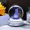 Kertari K9 Crystal Ball Cat Cute Birthday Gift for Girlfriends Popular Interior Cat Goods Butterfly Figurine Stylish Relaxation Goods Crystal Ball LED