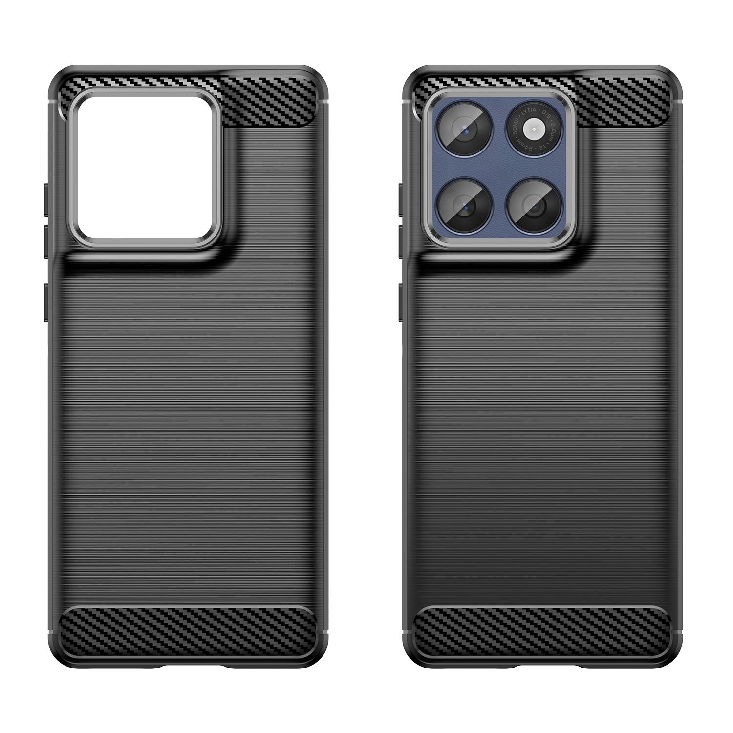 

Для Motorola Edge 60 5G/60 Fusion 5G Чохол Захисна накладка для телефону Текстура карбонового волокна Шліфований Black