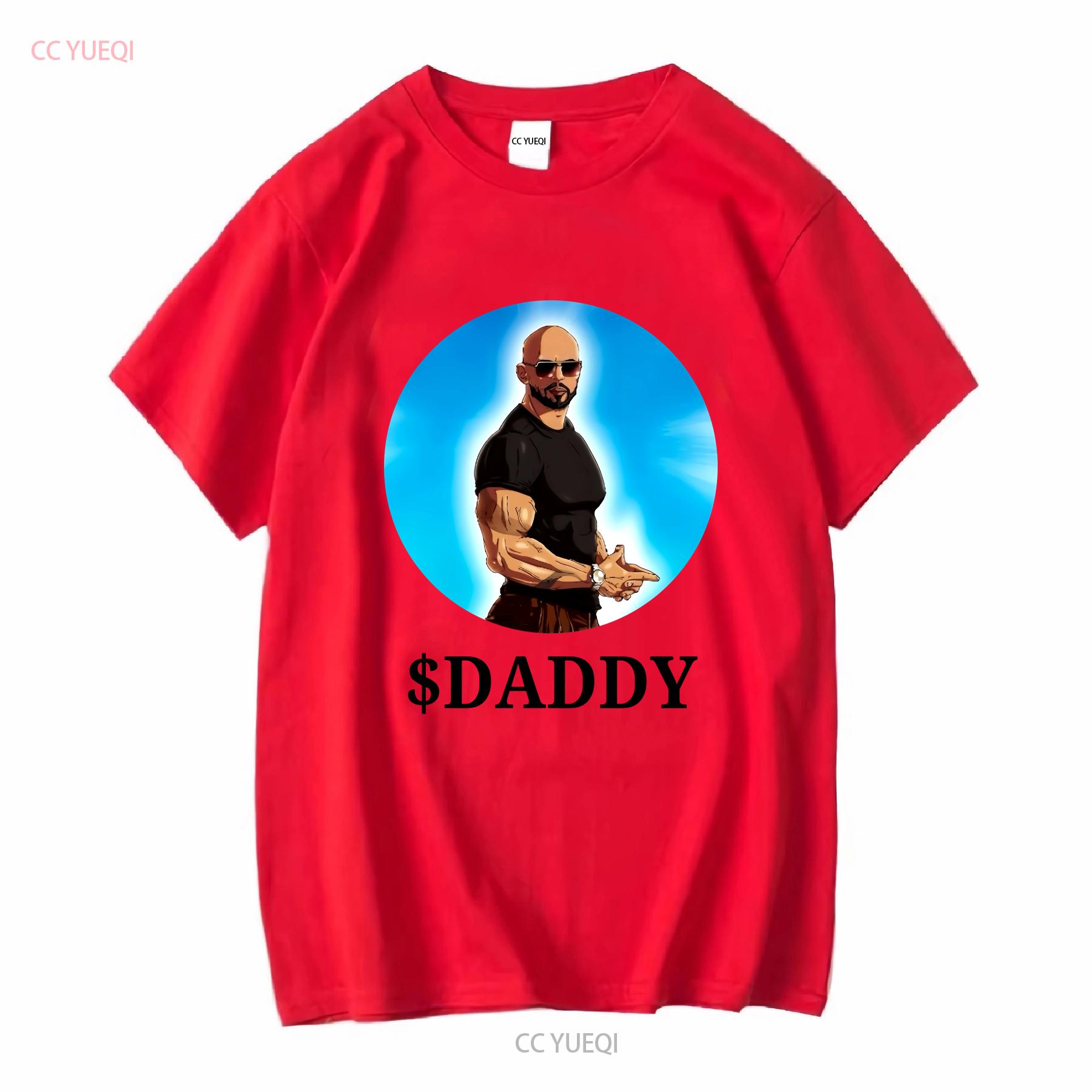 СМЕШНАЯ МУЖСКАЯ УНИСЕКС ФУТБОЛКА ANDREW TATE DADDY TOP G ПОДАРОК НА ДЕНЬ РОЖДЕНИЯ РОЖДЕСТВО винтажная Стиранная Растягивающаяся Удобная с графикой Немного S