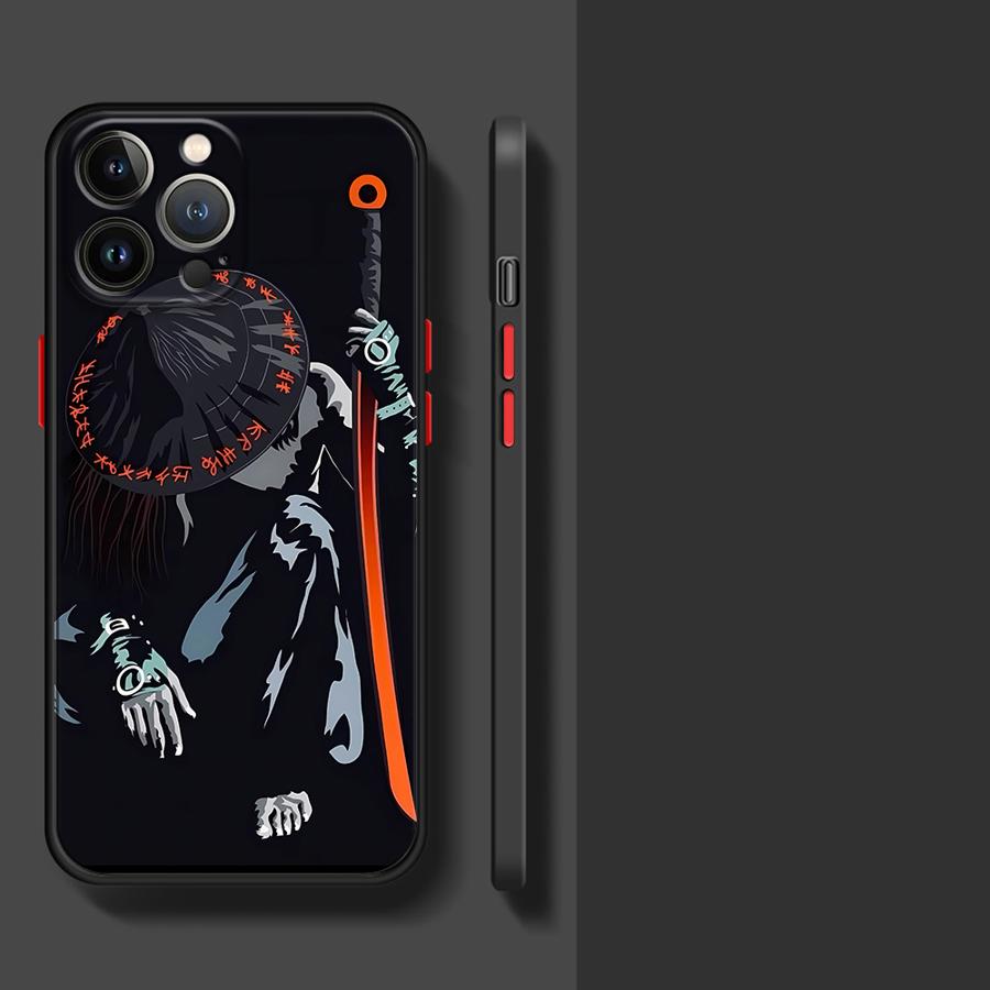 Anime Samurai Cool Phone Case for Apple iPhone 15 16 Pro XS Max 16e 13 14 Plus XR SE 7 8 12 11 Pro plus Matte