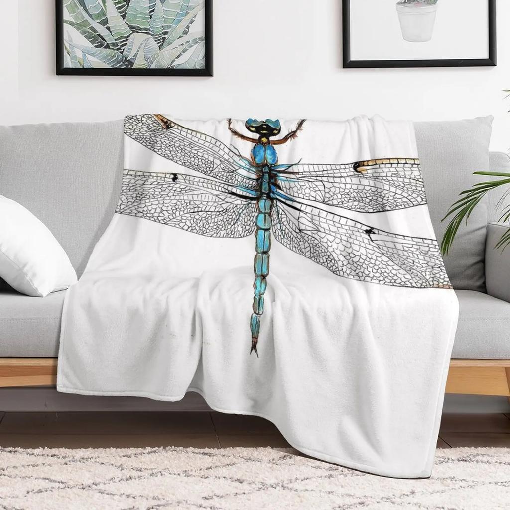 New Dragonfly Throw Blanket All Weather Soft Throw Blanket for Sofa