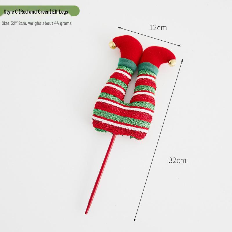 Christmas Elf Leg & Hat Tree Inserts – Festive Decor Accents