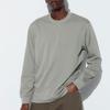 Uniqlo T-shirt da uomo SS24 Serie U tinta unita base misto girocollo manica lunga Top Verde Smeraldo 465193-52
