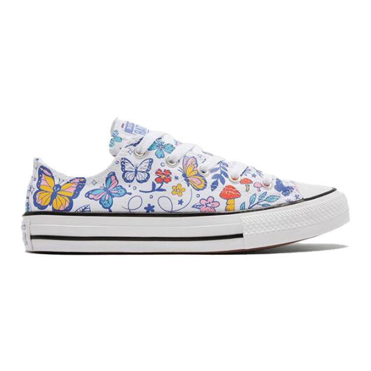Converse All Star Series Comfortable Low Top Kids Canvas Shoes Printed White Multicolor Kids sneakers 670709C