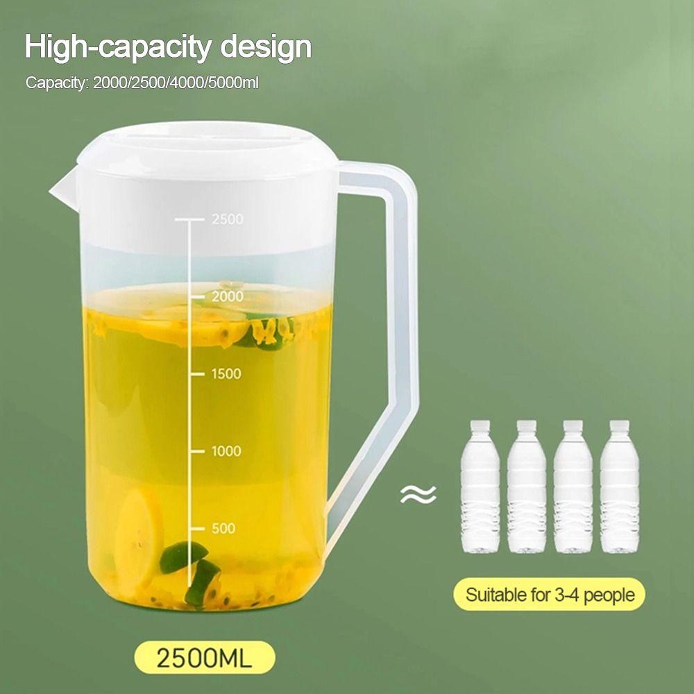 Plastic Container Transparent Water Bottle Graduated Large Capacity Water Pitcher Jug Plastic Pour Measuring Cup Juice