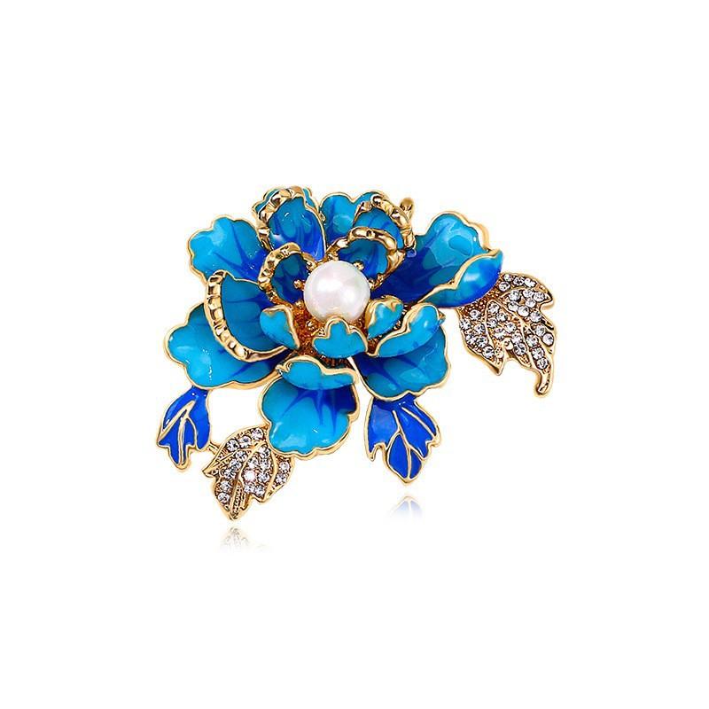 Flower brooch autumn and winter fashion brooch niche high-end design sense pin temperament accessories