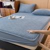 Taffeta Velvet Thickened Fitted Sheet with Pillowcases Winter Warm Plush Mattress Protector Queen Size Mattress Waterproof Cover