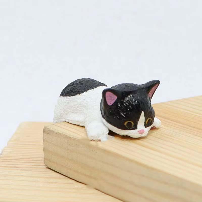 Tegneserie Simulering Akvarium Kantheng Katt Akvarium Ornament Figur Minilandskap Hjemmedekorasjon Søte Skrivebordsgaver